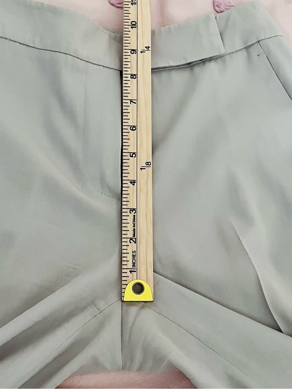 Max Mara Virgin Wool Tailored Trousers Taupe Straight Leg Made Italy US 4 - Picture 13 of 13